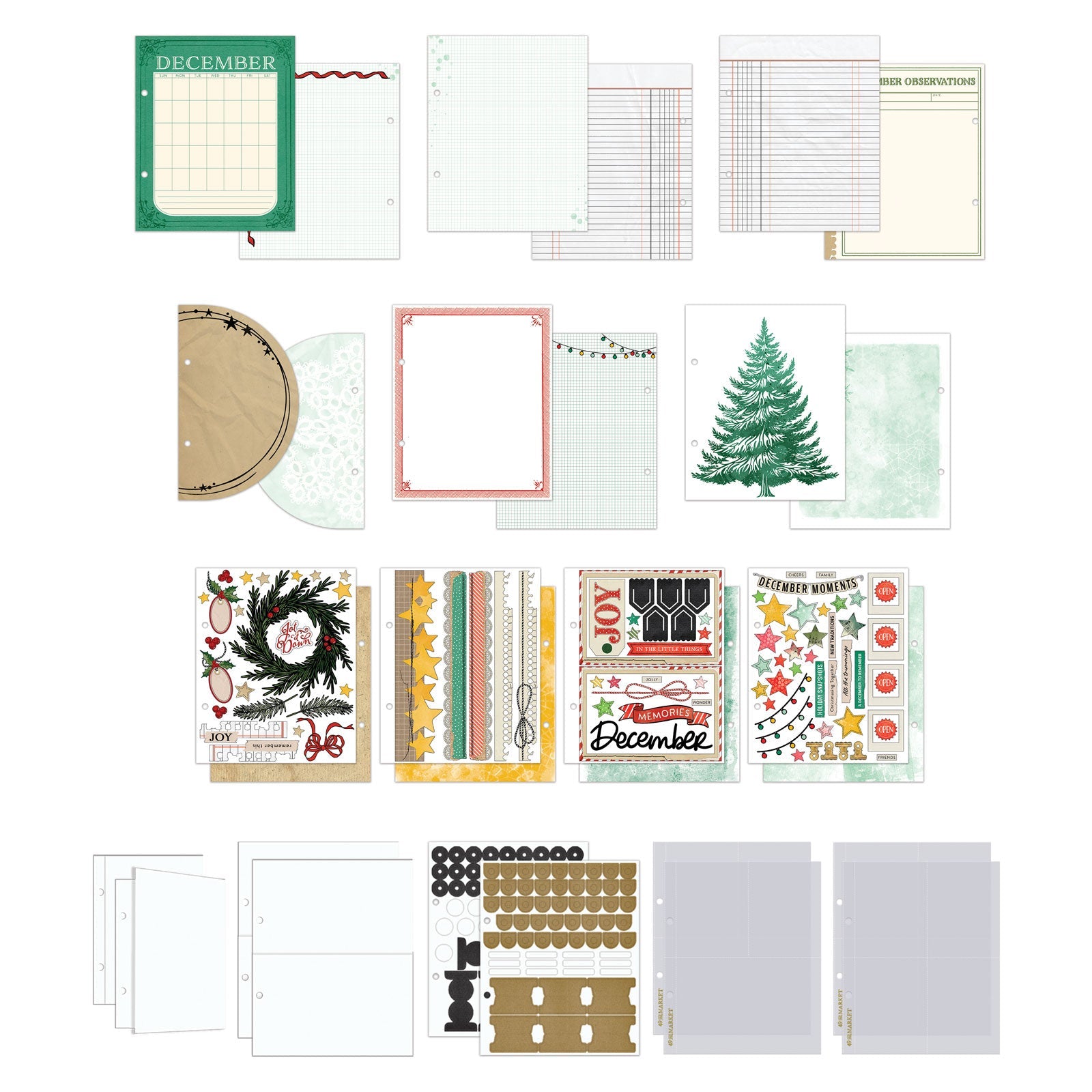 49 And Market - MISTLETOE AND MEMORIES - Binder Album Kit - The Crafty Kiwi