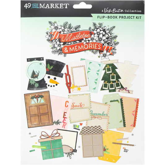 49 and Market - MISTLETOE AND MEMORIES - Flip Book Kit - The Crafty Kiwi