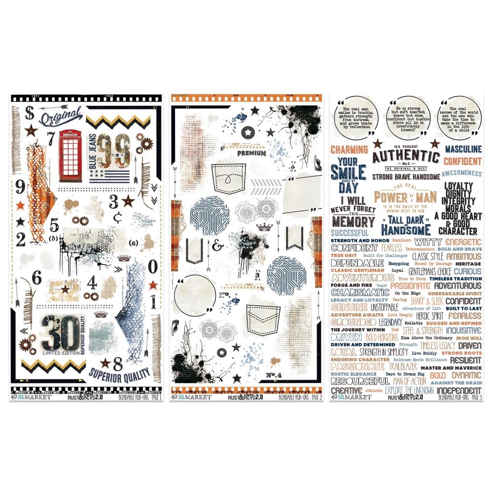 49 And Market - RUST & REVS 2.0 - 6x12 Rub - On Transfer Set - The Crafty Kiwi
