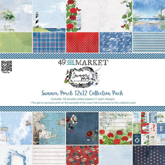 49 and Market - SUMMER PORCH - 12x12 Collection Pack - The Crafty Kiwi