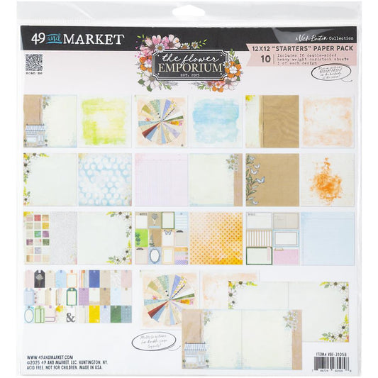 49 And Market - THE FLOWER EMPORIUM - 12x12 Collection Pack - The Crafty Kiwi