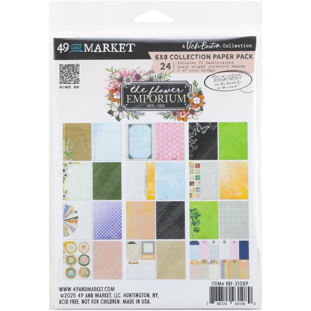 49 And Market - THE FLOWER EMPORIUM - 6x8 Collection Pack - The Crafty Kiwi