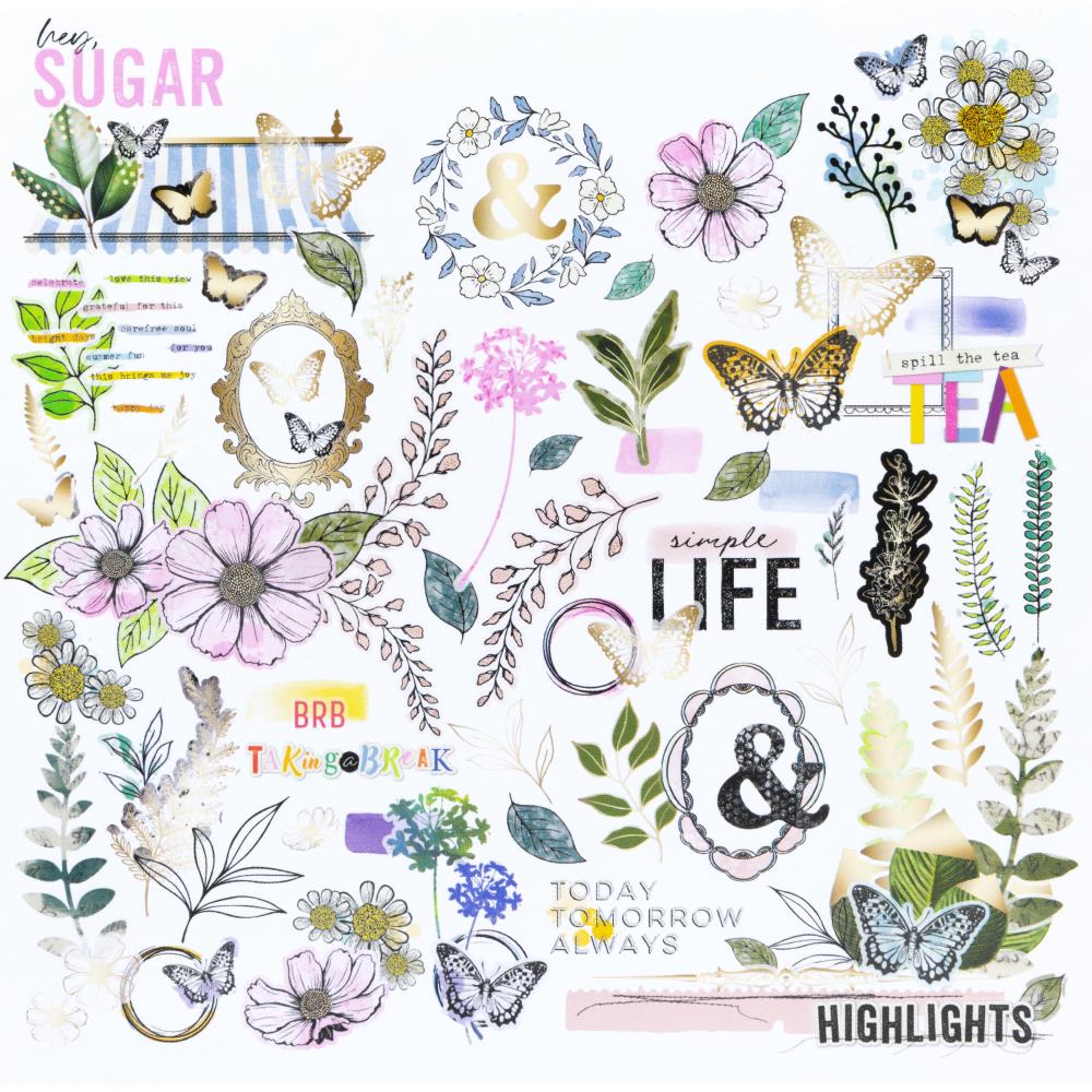 49 And Market - THE FLOWER EMPORIUM - Foiled Die - Cuts - The Crafty Kiwi