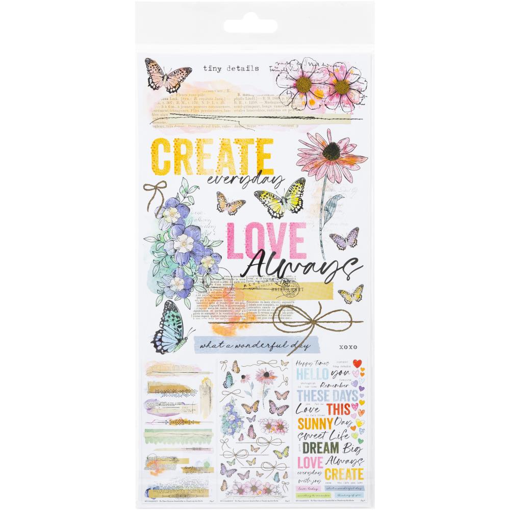 49 And Market - THE FLOWER EMPORIUM - Rub - On Transfer Set - Essentials - The Crafty Kiwi