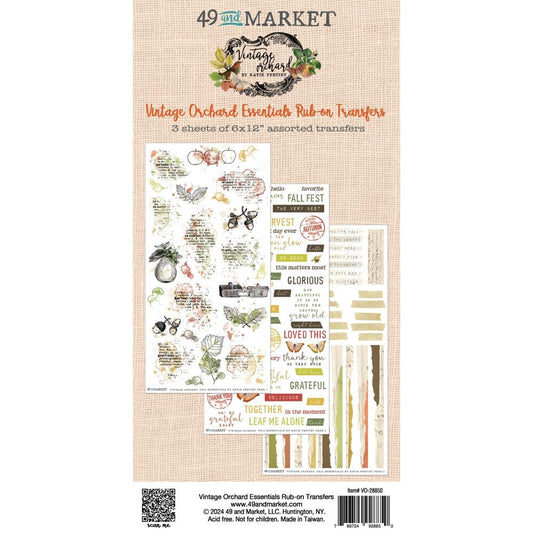 49 and Market - VINTAGE ORCHARD - Rub - On Transfer Set - Essentials - The Crafty Kiwi