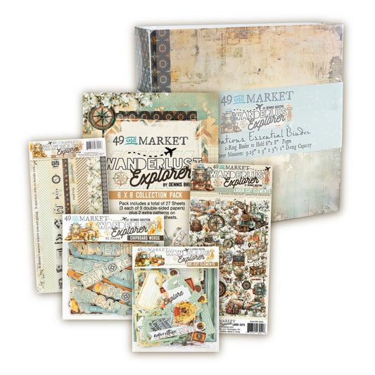 49 and Market - WANDERLUST EXPLORER - Travel Album Bundle Kit (with class/tutorial) - The Crafty Kiwi