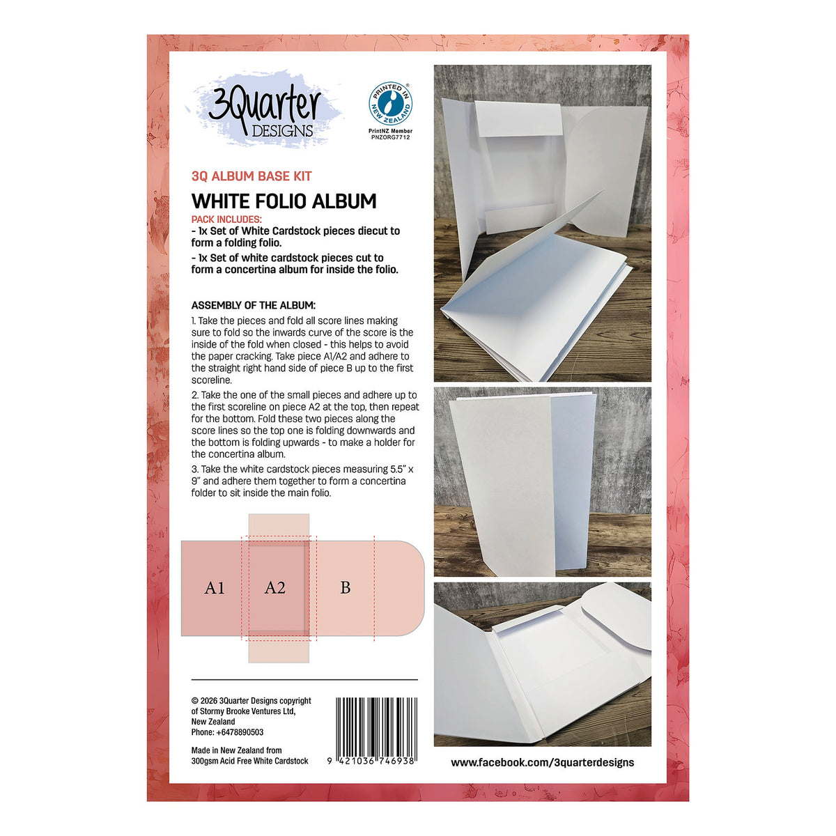 3Quarter Designs - White Folio Album August 2026