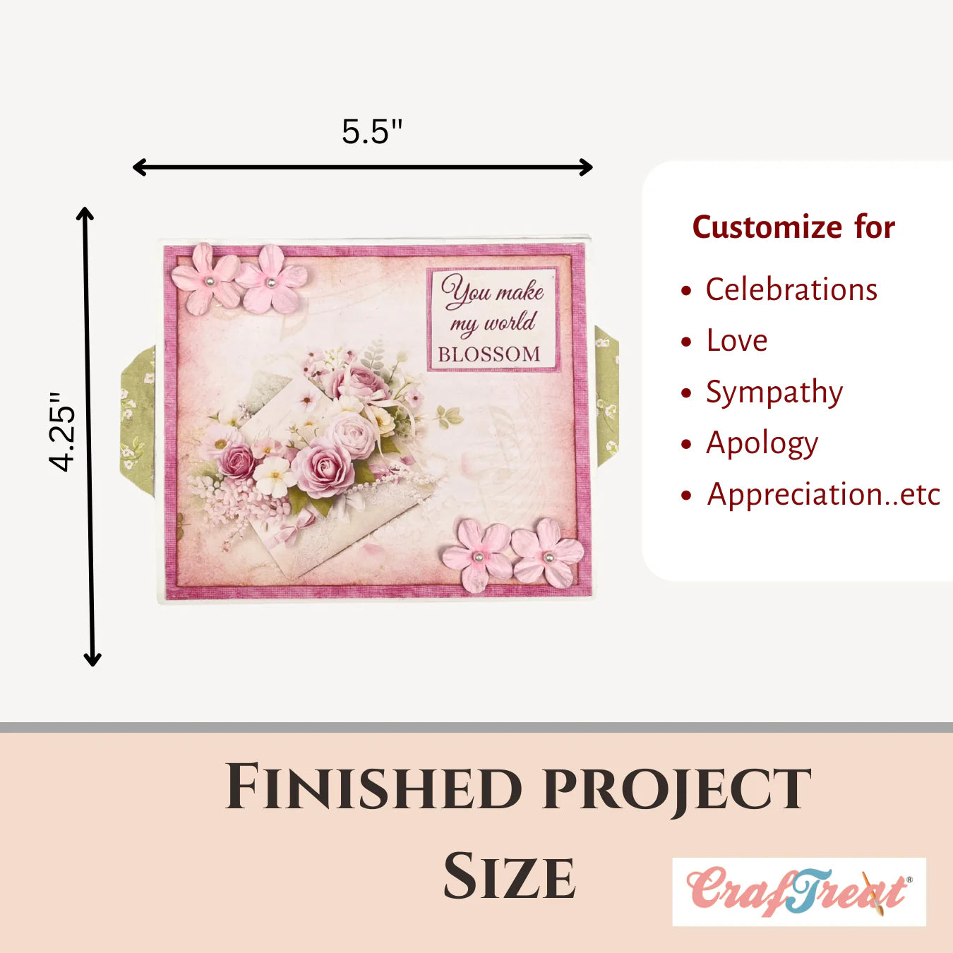 CrafTreat - Card Blanks - Double Slider Card