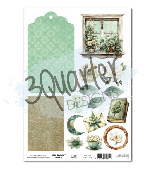 3Quarter Designs - Sage & Candlelight - Mini Project Sheet
