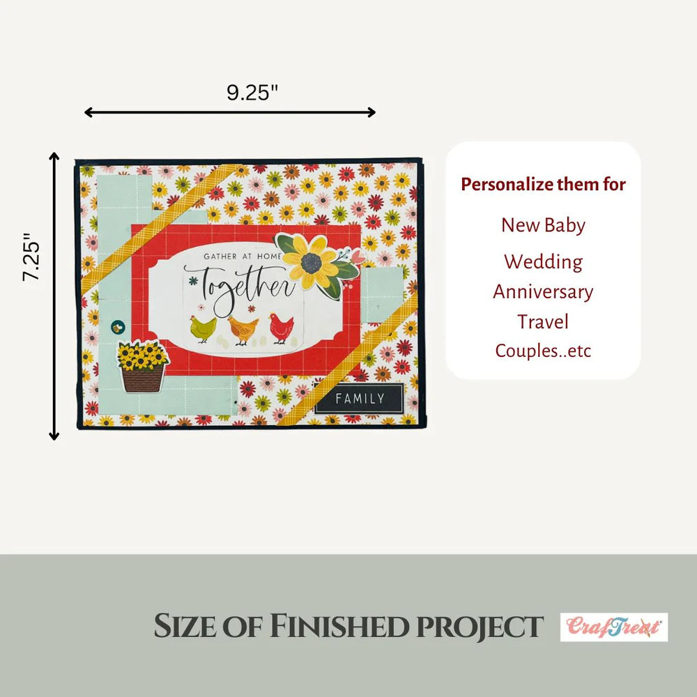CrafTreat - Scrapbook Blank Precut Album Base - LapBook Folio - White