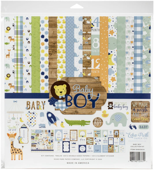 Echo Park - 12x12 Paper Pack - Our Baby Boy