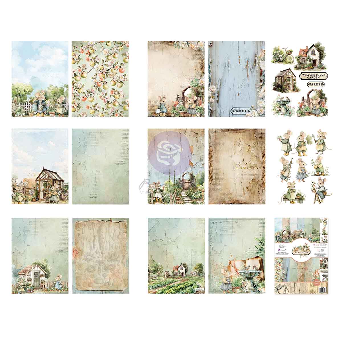 Prima Marketing - HOMEGROWN Collection 6×8 Paper Pad (15/sheets)