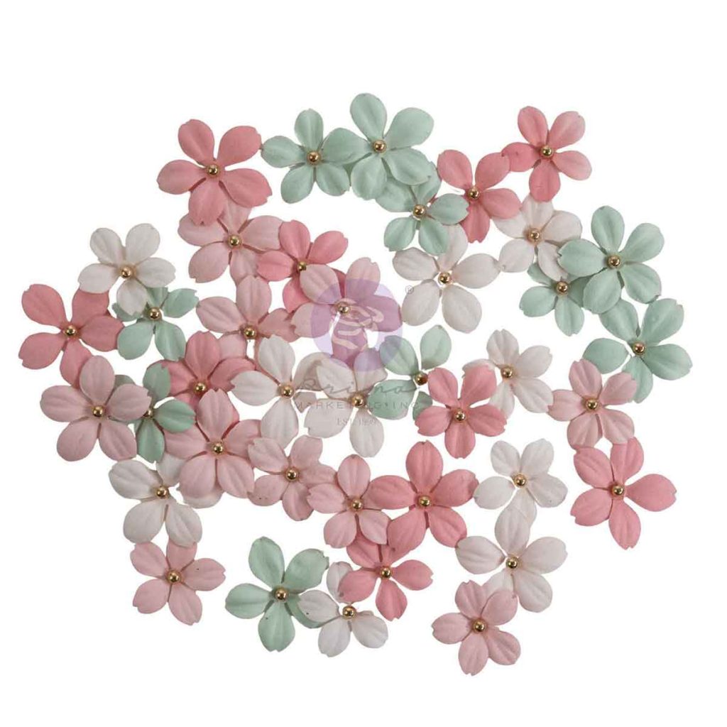 Prima Marketing - BUTTONS & KEEPSAKES Collection Flowers – Tender Florals – (40/pcs)