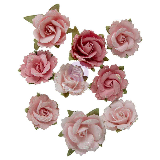 Prima Marketing - BUTTONS & KEEPSAKES Collection Flowers – Enveloped Roses (9/pcs)