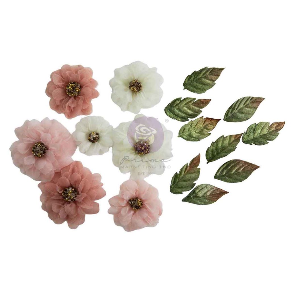 Prima Marketing - BUTTONS & KEEPSAKES  Collection - Flowers Sheer Beauty (14 pcs)