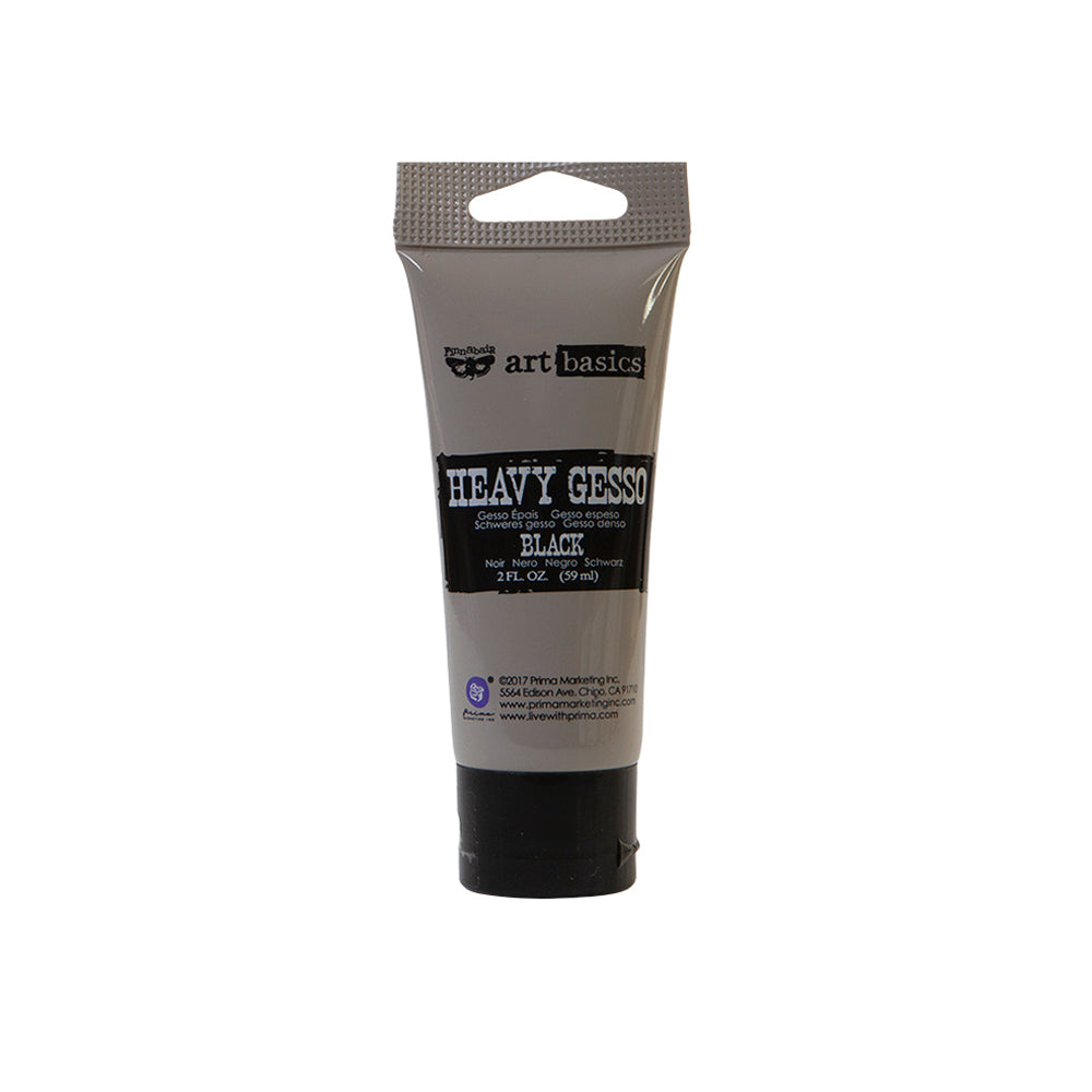 Prima Marketing - Heavy Gesso Black – 2oz Tube