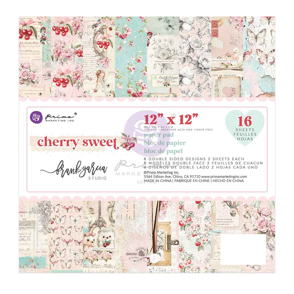 Prima Marketing - Cherry Sweet - 12x12 Paper Pad
