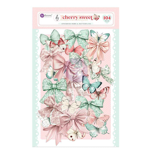 Prima Marketing - Cherry Sweet Collection Ephemera – Bows & Butterflies