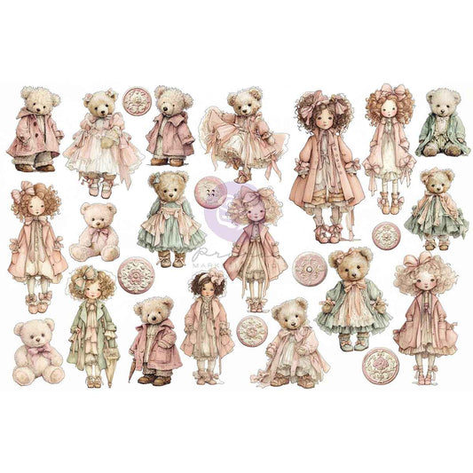 Prima Marketing - BUTTONS & KEEPSAKES Collection Ephemera – Cherished (52/pcs)