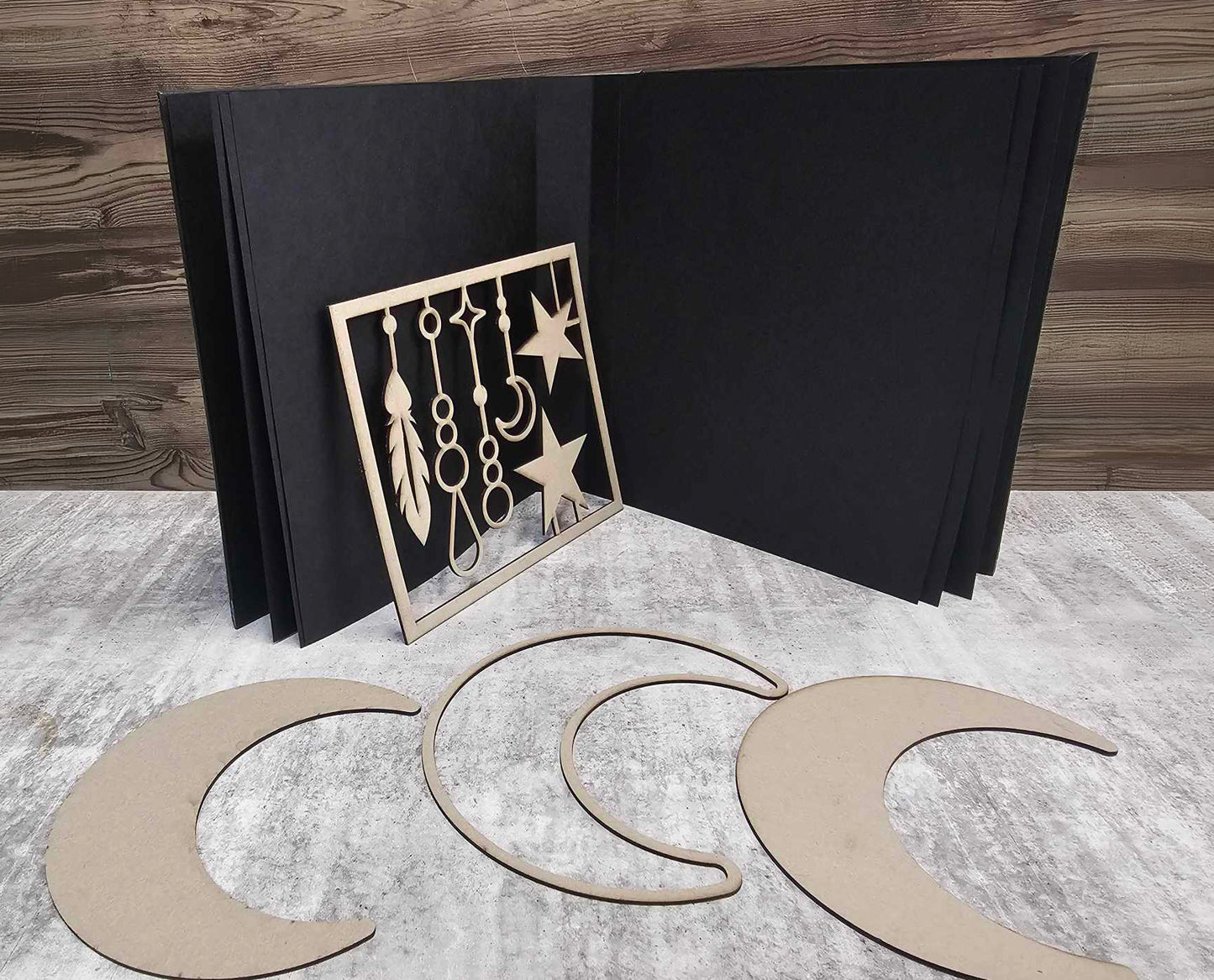 3Quarter Designs - Moon Box Chipboard Album