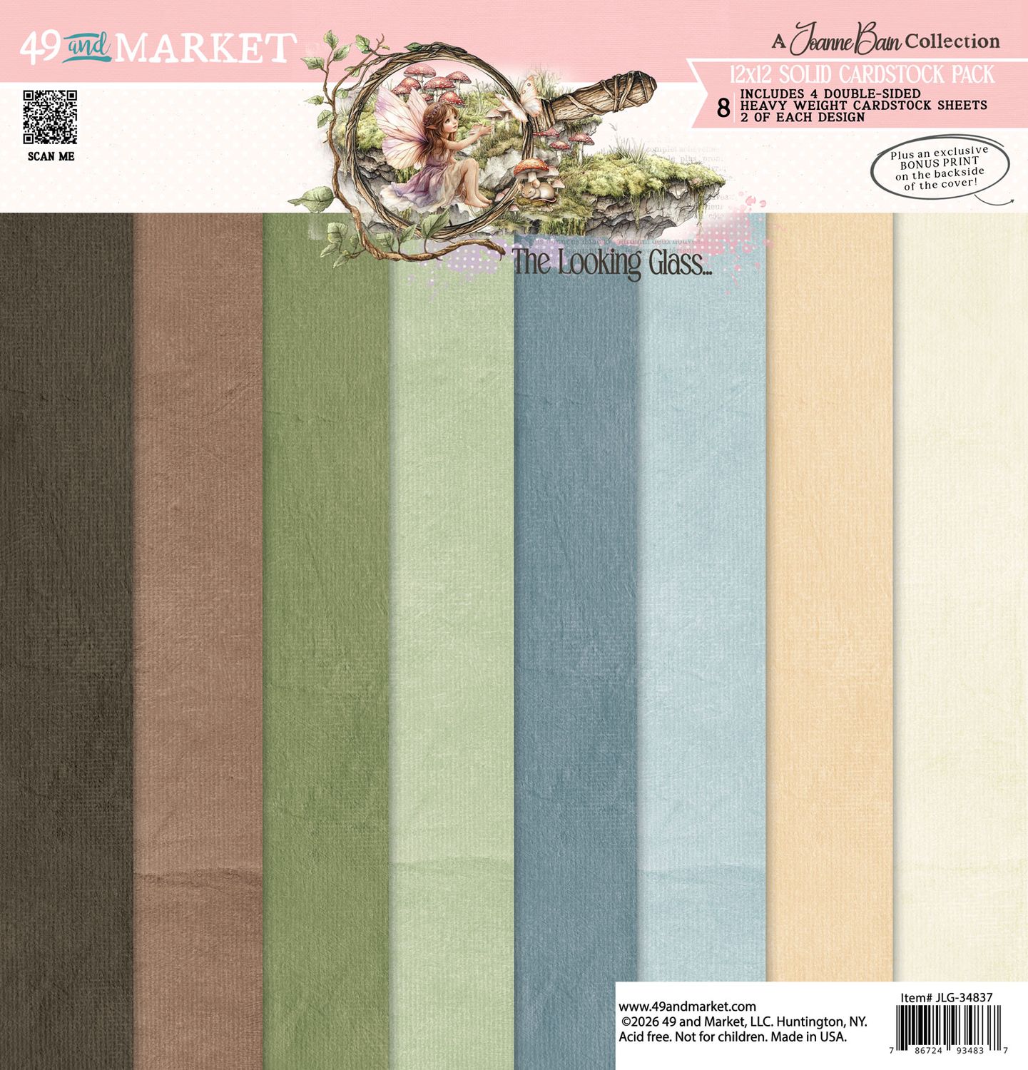 49 and Market - The Looking Glass - 12 x12 Solids Collection Pack