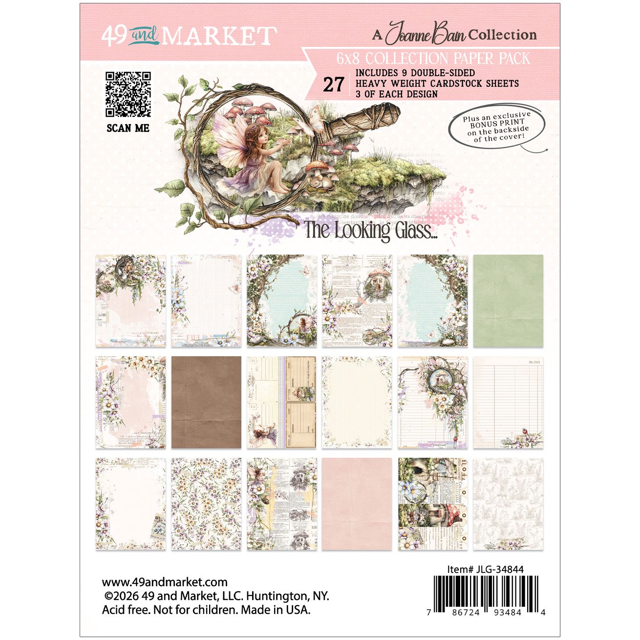 49 and Market - The Looking Glass - 6x8 Collection Pack (with elements & die cuts)