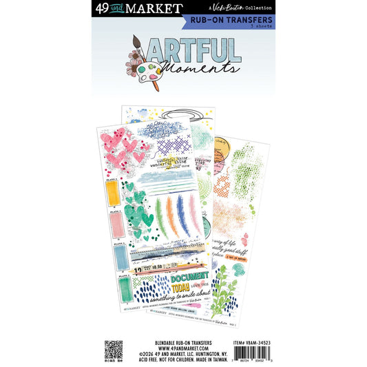 49 and Market - Artful Moments - Rub-on Transfer Set