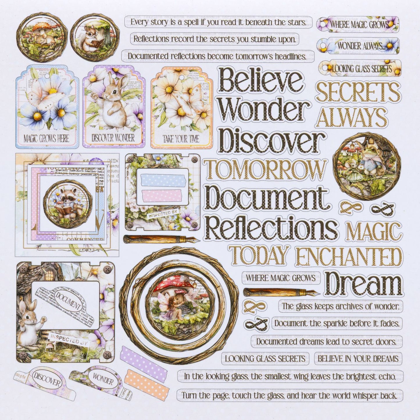 49 and Market - The Looking Glass - Chipboard Set