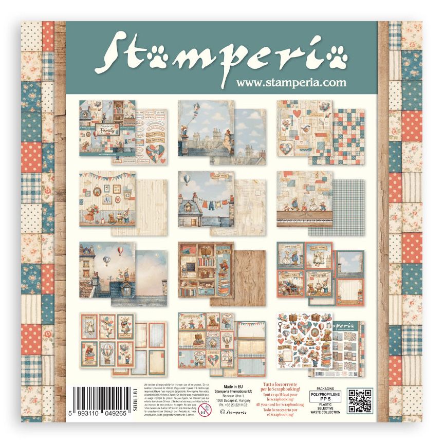 Stamperia - Double-Sided Paper Pad 12"X12" 10/Pkg - Family