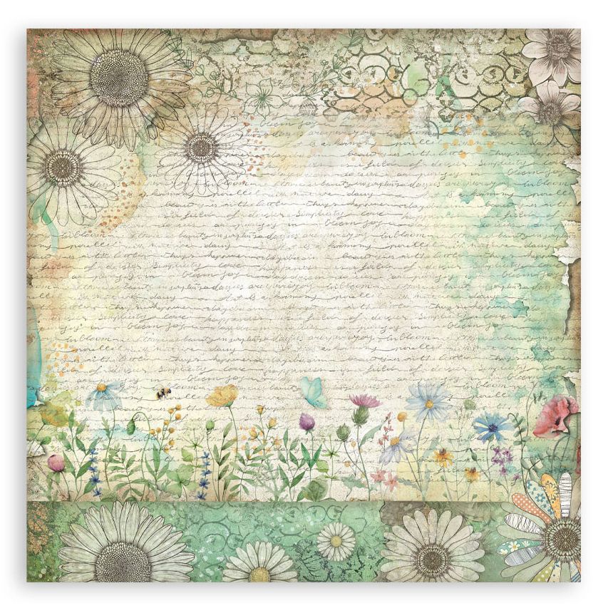 Stamperia - Single-Sided Mega Paper Pad 12"x12" 22/Pkg - Daisy Art