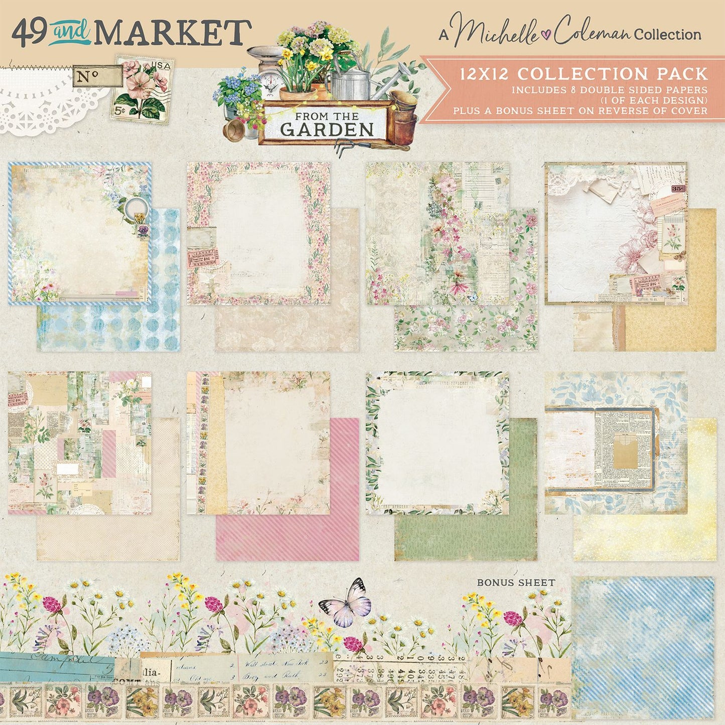 49 And Market - From the Garden - 12x12 Collection Pack