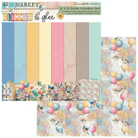 49 and Market - Glimmer and Glee - 12 x12 Solids Collection Pack