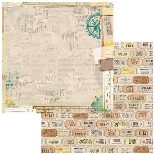 49 and Market - Travel Diaries - 12x12 Cardstock Travel Notes (1/sheet)