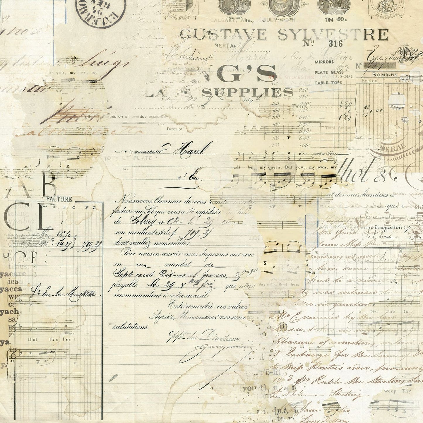 49 and Market - Faded Memory Lane - 12 x12 Solids Collection Pack