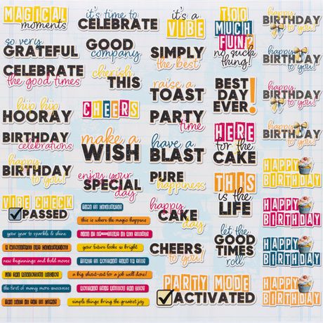 49 and Market - Glimmer and Glee - Chipboard Set