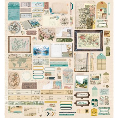 49 and Market - Travel Diaries - Die-Cuts Elements