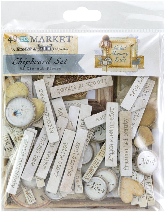49 and Market - Faded Memory Lane - Chipboard Set