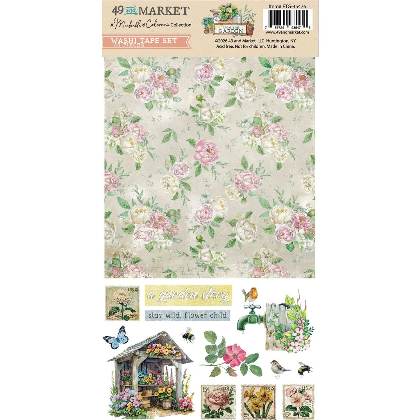 49 And Market - From the Garden - Washi Tape Sheet
