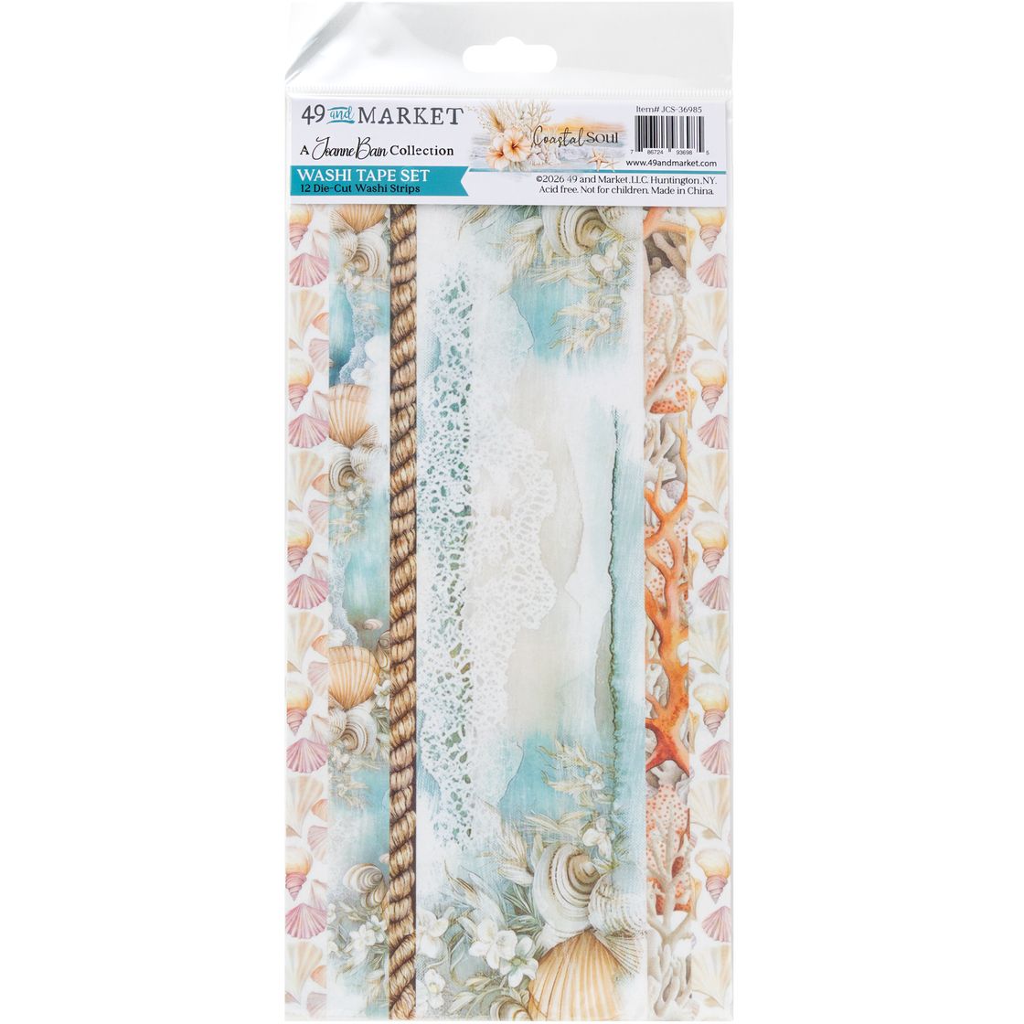 49 And Market -  Coastal Soul  - Washi Tape Sheet