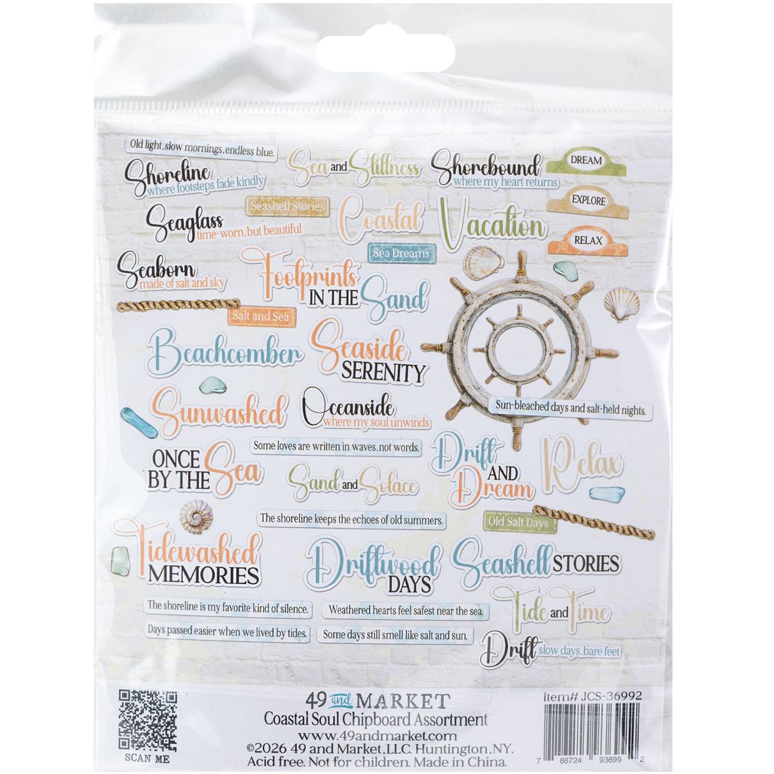 49 and Market - Coastal Soul - Chipboard Set