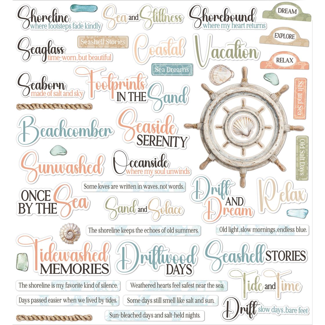 49 and Market - Coastal Soul - Chipboard Set