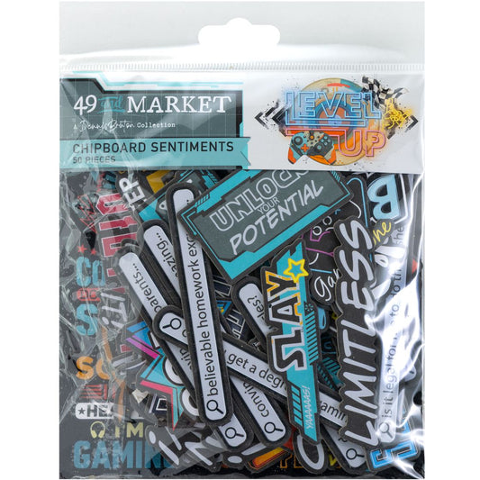 49 and Market - Level Up - Chipboard Set