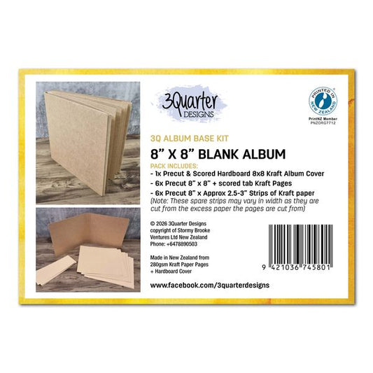 3Quarter Designs - 8x8 Blank Album Base Kit - Kraft