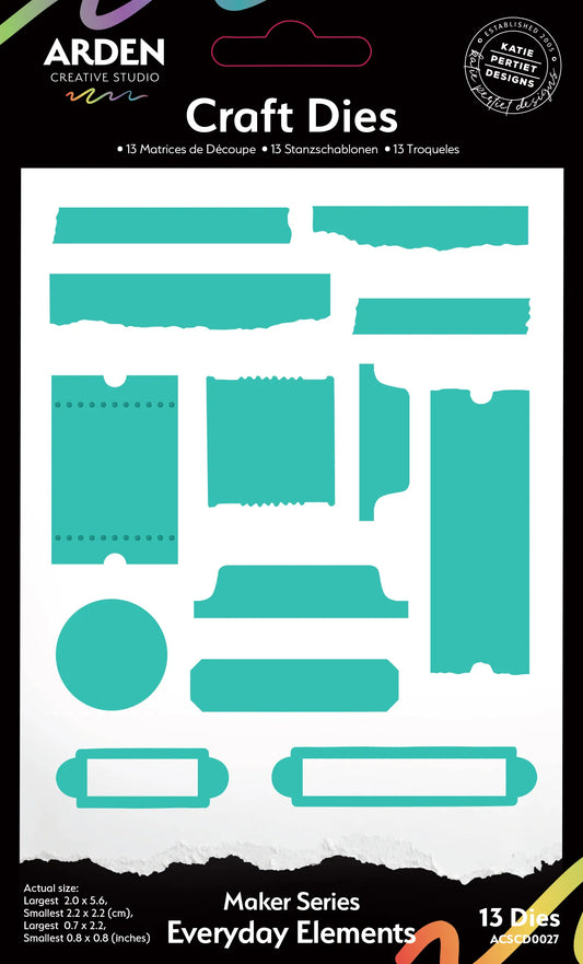 Arden Creative Studio - Maker Series - Everyday Elements Craft Die Set (Field Notes)