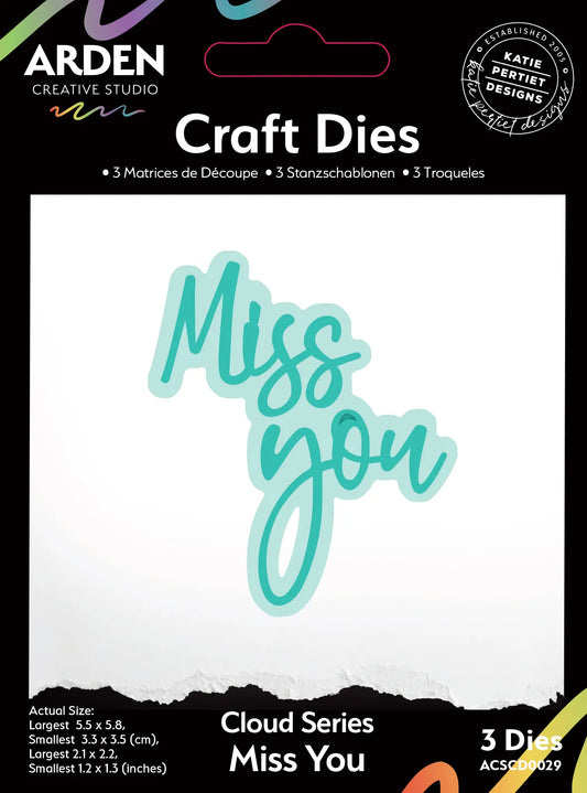 Arden Creative Studio - Field Notes Sentiment Die Set - Miss You