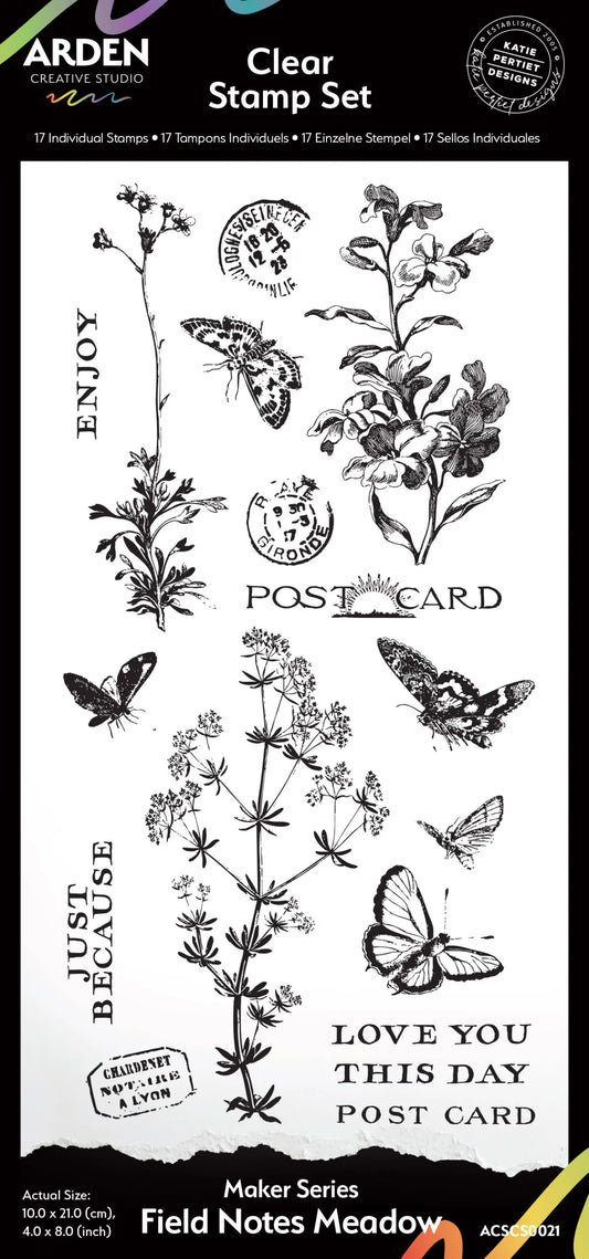 Arden Creative Studio - Field Notes Meadow 4x8 Clear Stamp Set