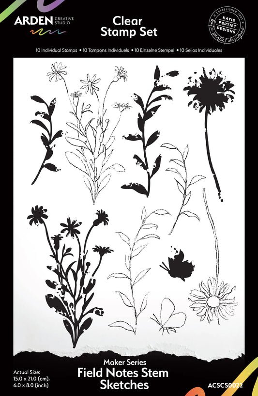 Arden Creative Studio - Field Notes Stem Sketches Clear Stamp Set