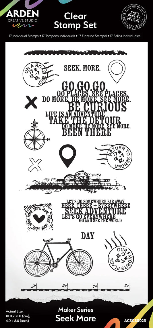 Arden Creative Studio - Maker Series - Seek More - Clear Stamp Set (BEEN THERE)