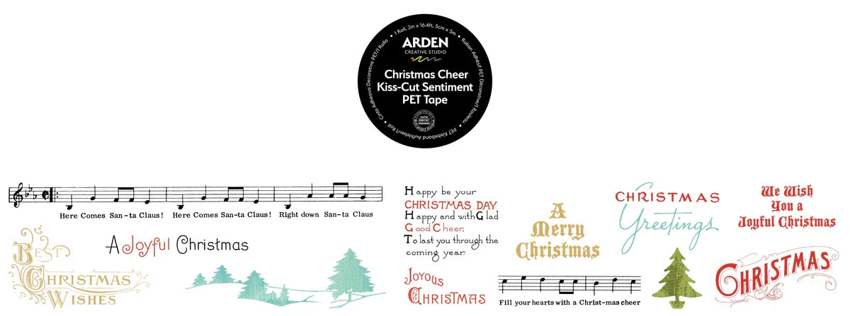 Arden Creative Studio - Christmas Cheer - Kiss-Cut Sentiment PET Tape