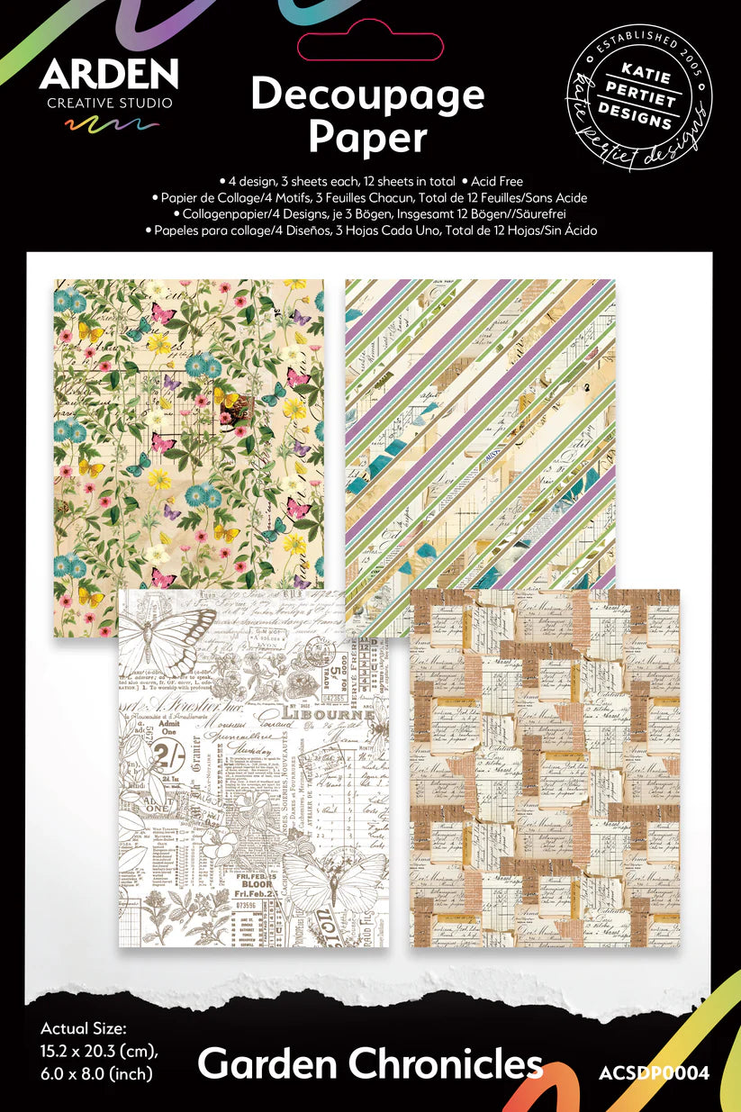 Arden Creative Studio - GARDEN CHRONICLES - 6 x 8 Decoupage Paper